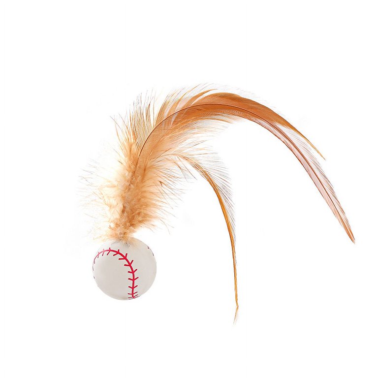 Cat bouncy feather elastic ball