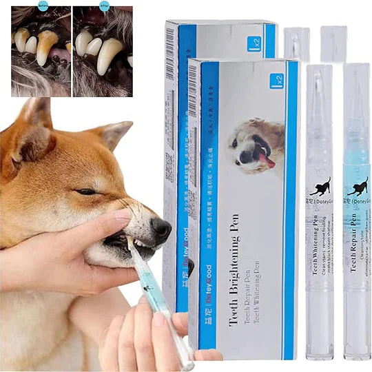 Cat & Dog Toothbrush Pen Repairing Kit, Pet Teeth Cleaning Pen for Dental Care,