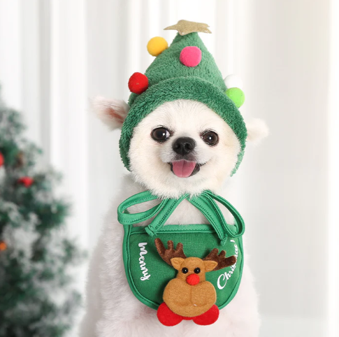 Cutest Christmas pet tree scarf Set