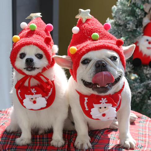 Cutest Christmas pet tree scarf Set