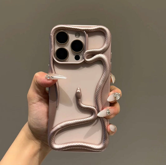 Cute Snake Cutout Case – iPhone 16/15/13/12 Trend Style