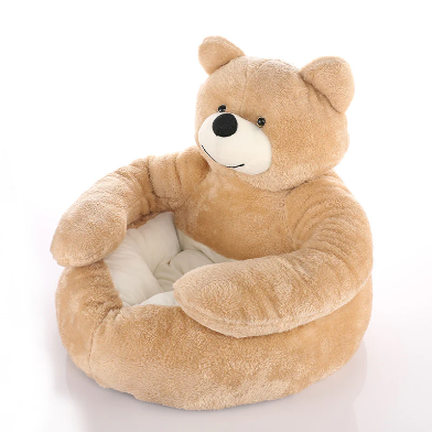 Ultra-Soft Teddy Bear Plush Pet Bed - Warm & Snuggly