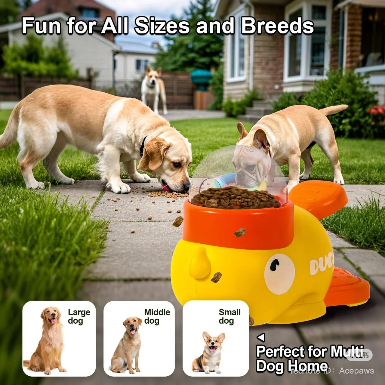 Interactive Duck Design Pet Feeder - Slow Food Dispenser