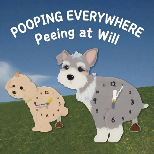 Whimsical Popping Puppy Wall Clock - 3D Cute Home Decor