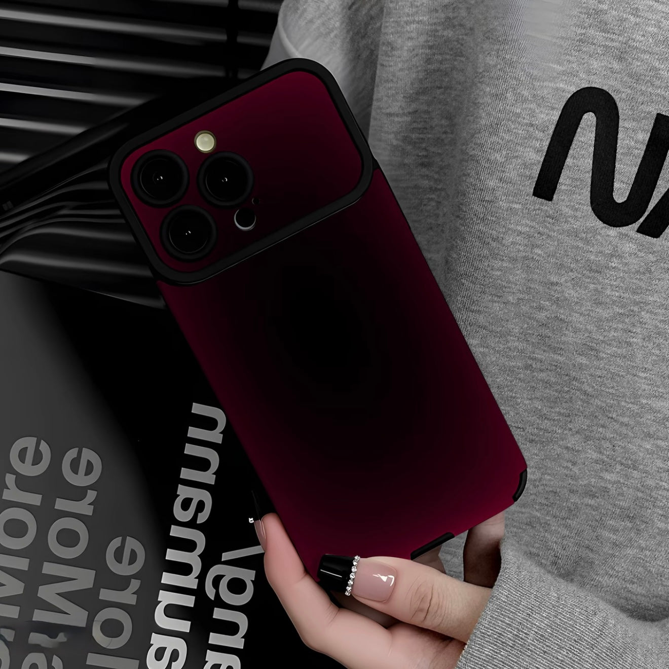 Premium Dark Red Gradient Case
