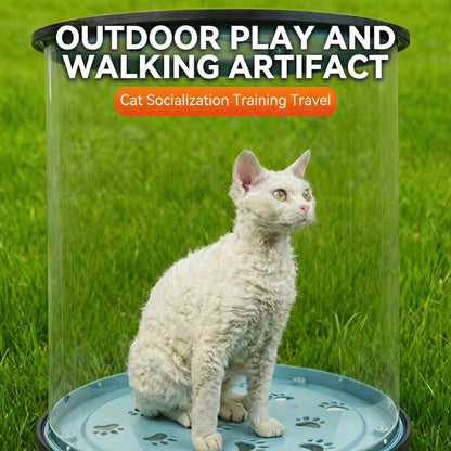 Transparent Cat Walking Roller Ball – Outdoor Cat Exercise Wheel & Safe Walking Bubble Carrier
