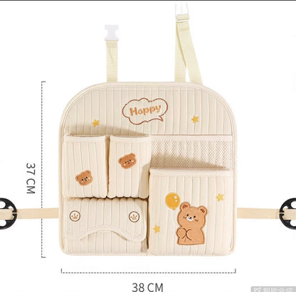 Kawaii Bear & Bunny Multifunctional Car Backseat Organizer & Tissue Holder