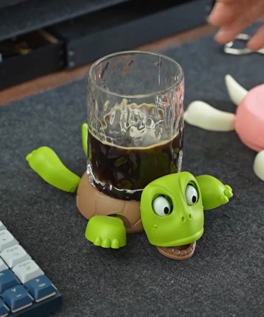 Turtle Mug Holder Prank Toy - Funny Desk Organizer & Coffee Cup Holder