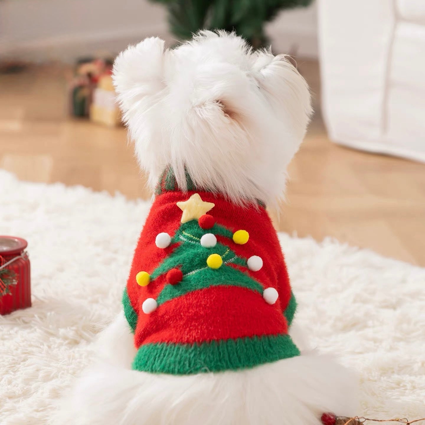 Christmas pattern Cat and dog sweater