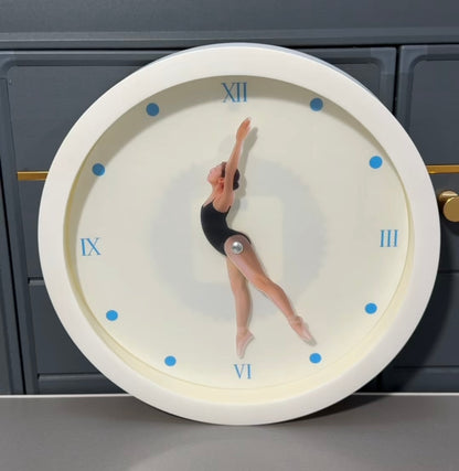 Ballerina Dancing Clock – Elegant Spinning Dancer Wall Clock for Girls Room & Home Decor