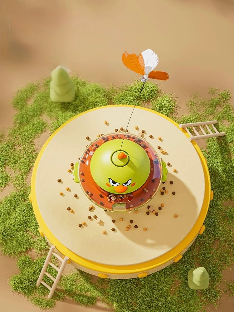 Angry Birds Interactive Cat Toy with Spinning Butterfly, Treat Dispenser & Laser Light