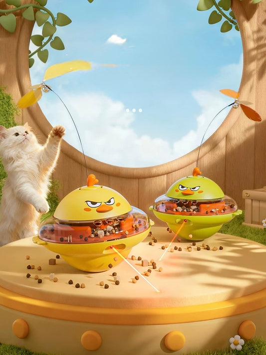 Angry Birds Interactive Cat Toy with Spinning Butterfly, Treat Dispenser & Laser Light