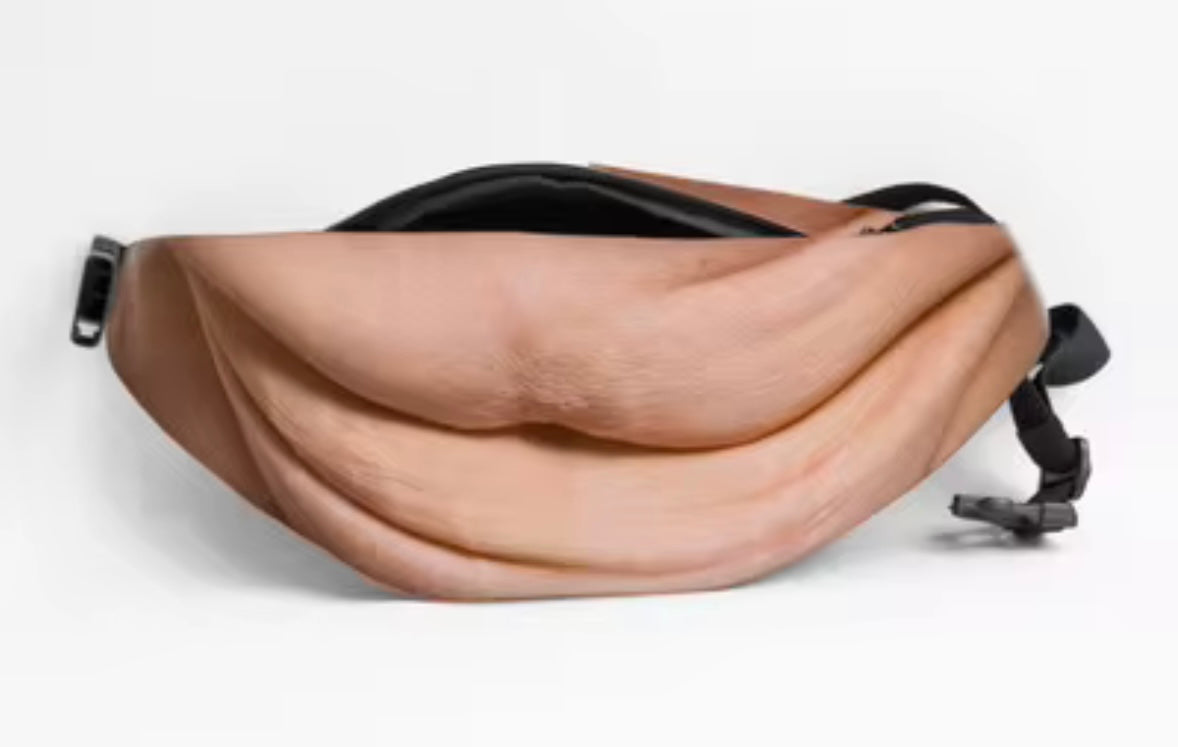 Funny 3D Belly Waist Bag – Anti-Theft Human Belly Fanny Pack for Pranks & Gifts | Realistic 3D Print Design