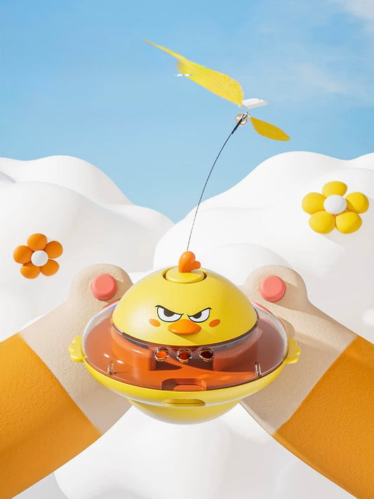 Angry Birds Interactive Cat Toy with Spinning Butterfly, Treat Dispenser & Laser Light