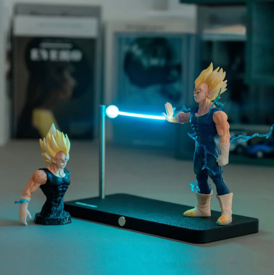 Dragon Ball Z Magnetic Night Light – Creative Goku & Vegeta Energy Beam Lamp for Desk or Room Decor