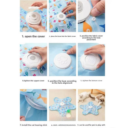 Interactive Self Hunting Rotating Hide and Seek Pet Toy
