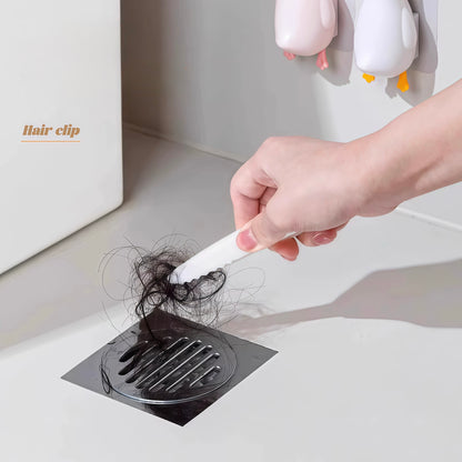 Cute Bathroom Clip Cleaner – Kawaii Toilet Bowl & Rim Cleaning Brush Set