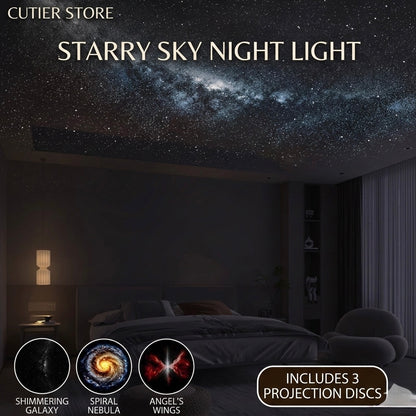 Starry Sky Nightlight Projector – Galaxy LED Star Projector for Bedroom & Kids Room