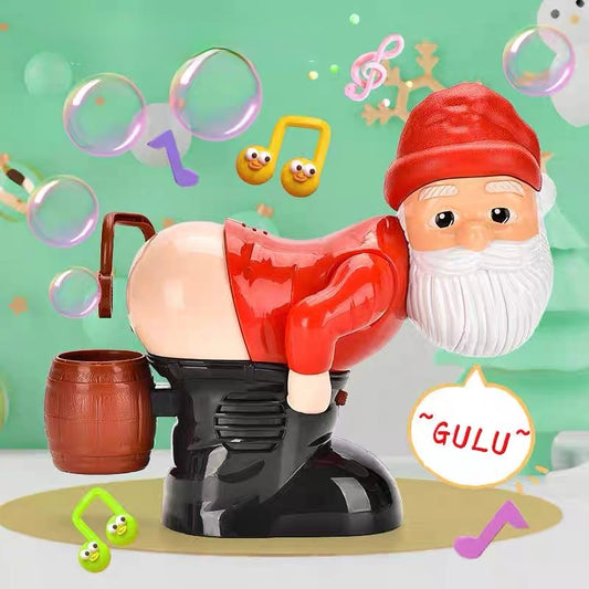 Funny Bubble Blowing Santa