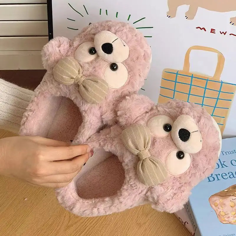 Cute Bear Fur Cotton for Slippers