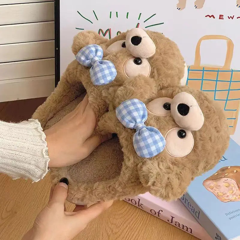 Cute Bear Fur Cotton for Slippers