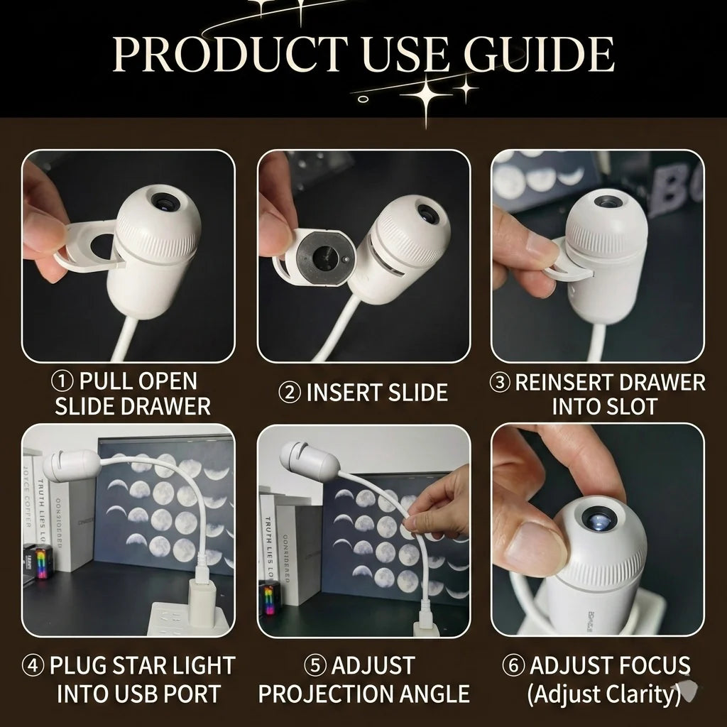 Ambient Starry Sky Night Light Projector