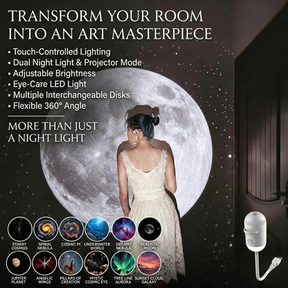 Starry Sky Nightlight Projector – Galaxy LED Star Projector for Bedroom & Kids Room