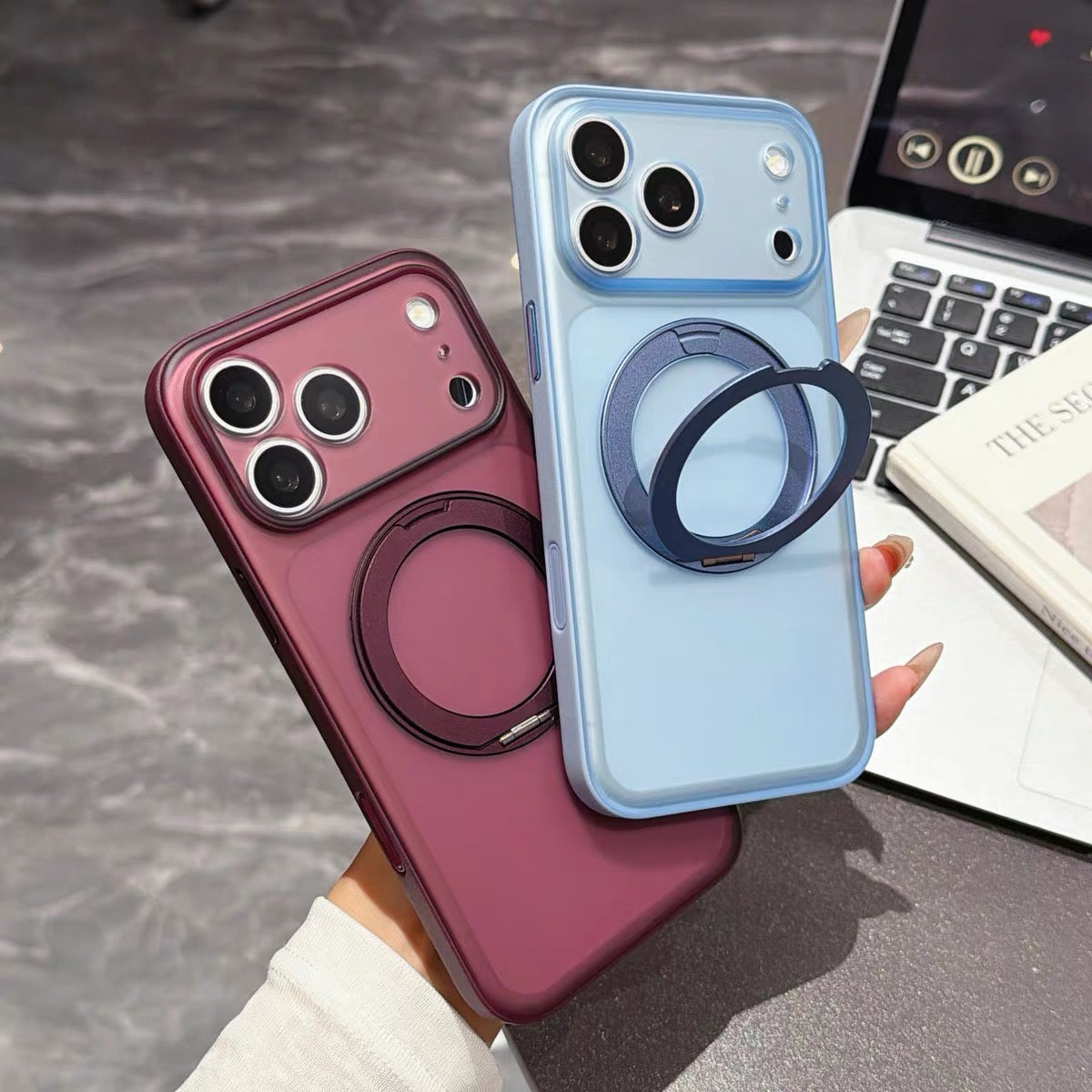 Cute Translucent  Magsafe Ring iPhone 18/17 case