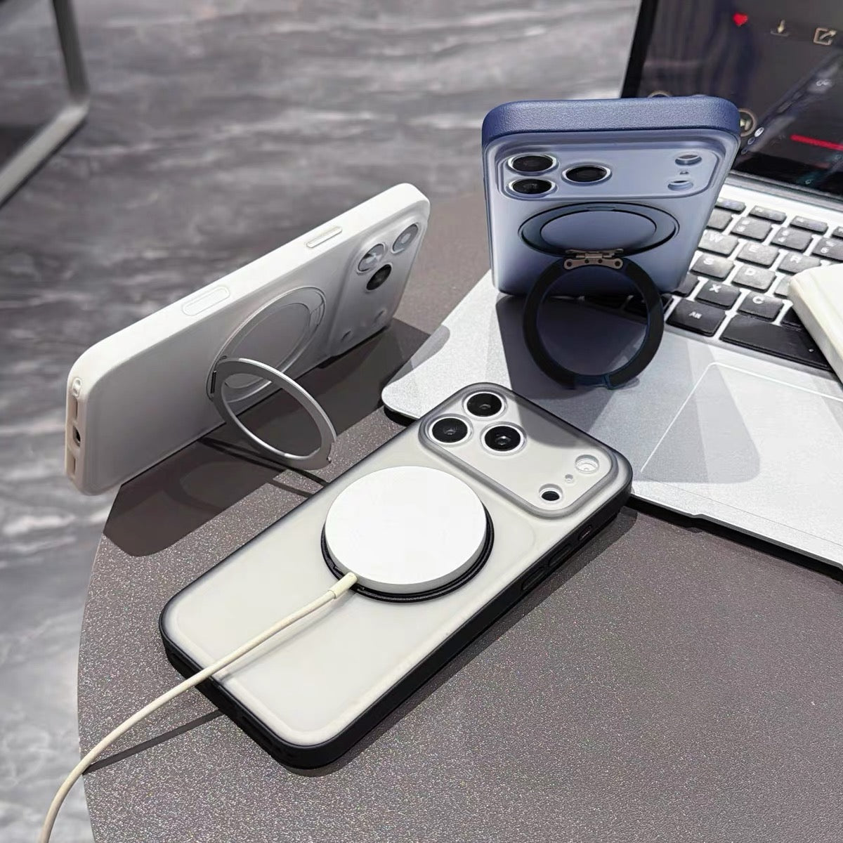 Cute Translucent  Magsafe Ring iPhone 18/17 case
