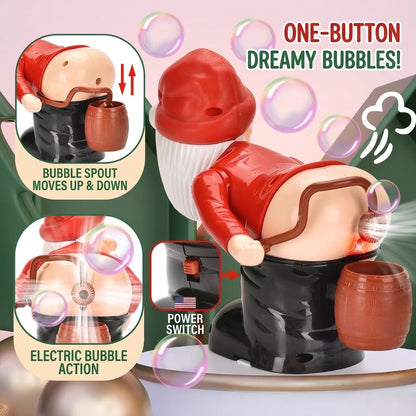 Funny Bubble Blowing Santa
