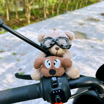 Teddy-style bear doll for fun car interior decor