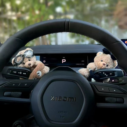 Adorable bear figure, a cute car accessory, product photo