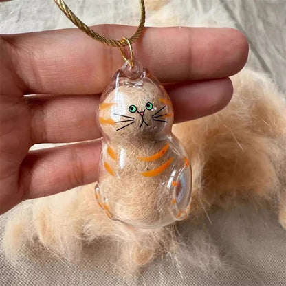 Cat Hair Keepsake Capsule Pendant Keychain - Cutier Store