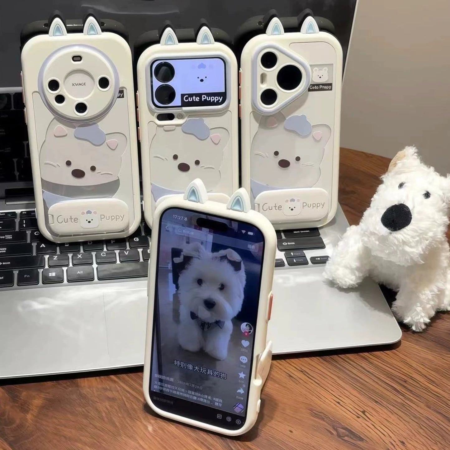 Cute ears pup iPhone stand Case