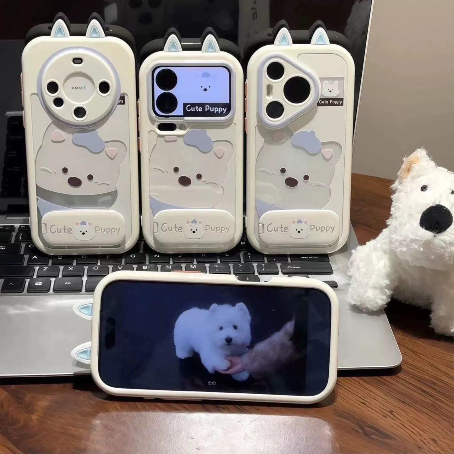 Cute ears pup iPhone stand Case