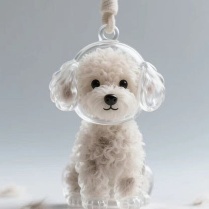 Dog Hair Keepsake Keychain – Memory Capsule Pendant