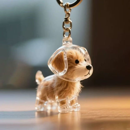 Dog Hair Keepsake Keychain – Memory Capsule Pendant