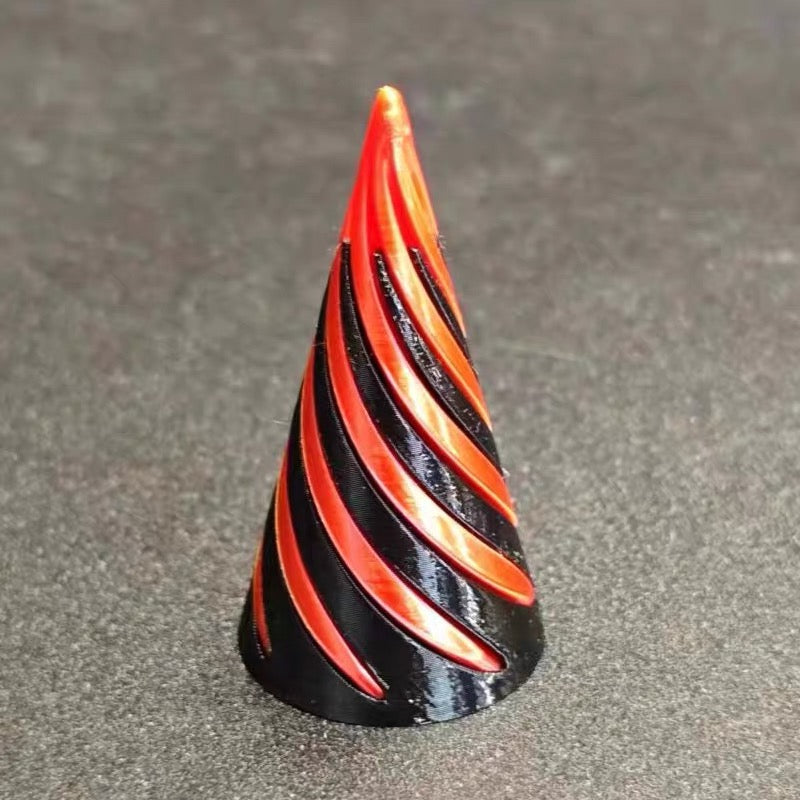 3D White Black Spiral Toy
