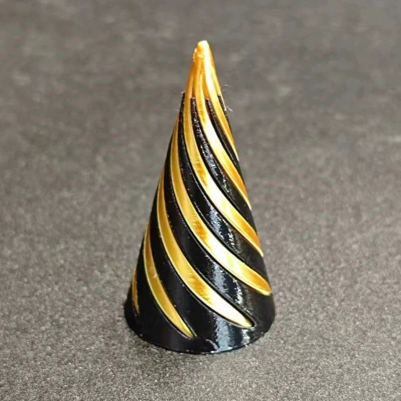 3D White Black Spiral Toy