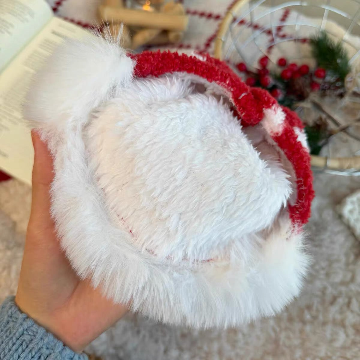 Handmade Red Polka Dot Christmas Dog Sweater