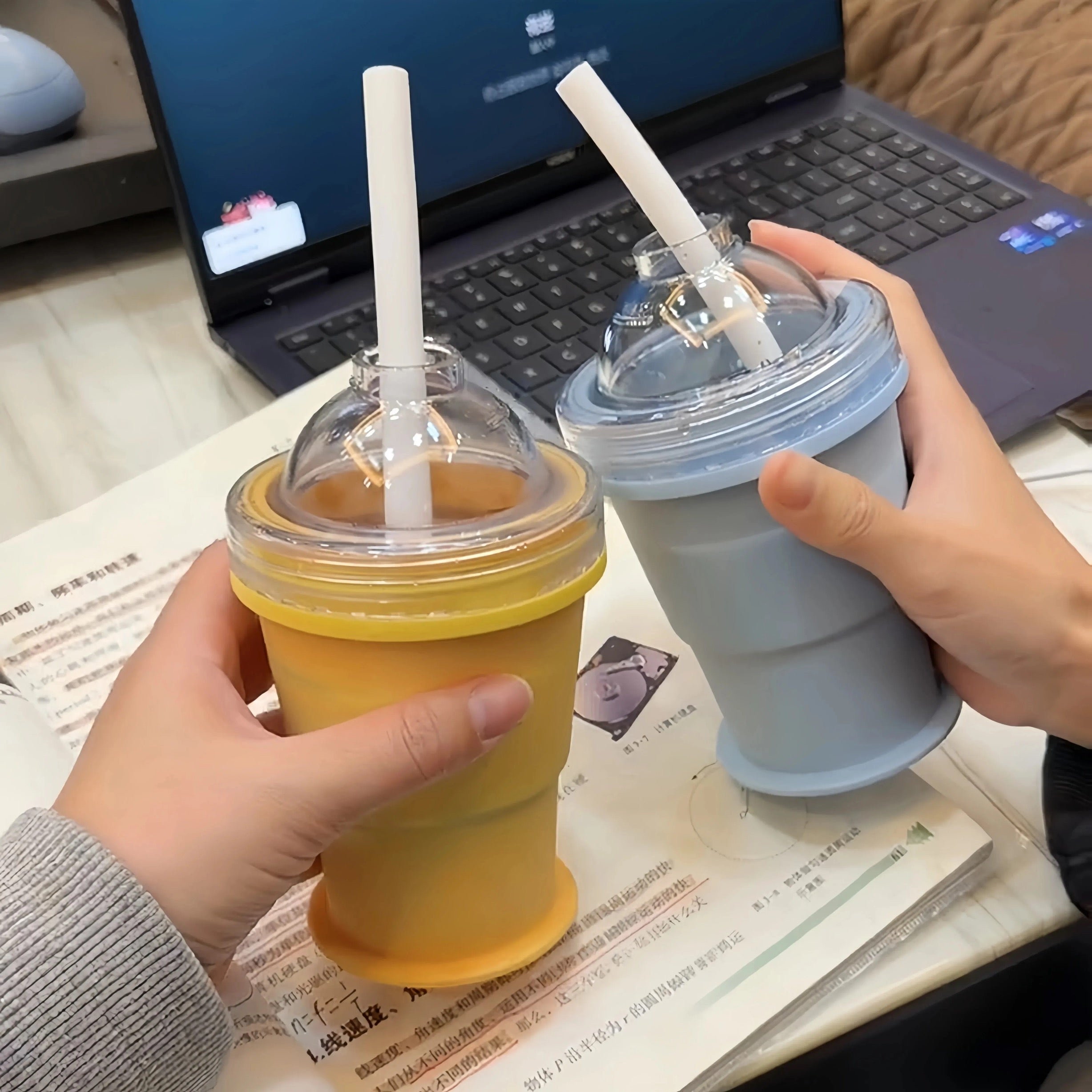 Foldable Ice Ball Drink Cup | Portable Silicone Ice Sphere Maker ...