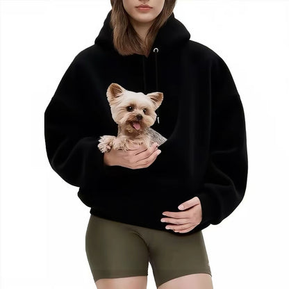 Kangaroo Pocket Hoodie Sweatshirt – Large Pouch Pet Carrier