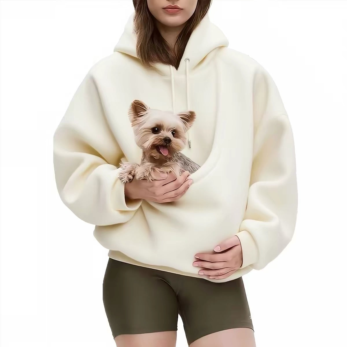 Kangaroo Pocket Hoodie Sweatshirt – Large Pouch Pet Carrier
