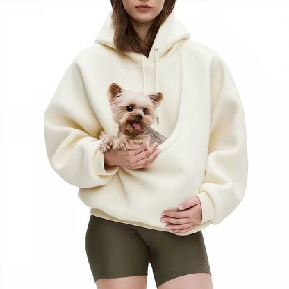Kangaroo Pocket Hoodie Sweatshirt – Large Pouch Pet Carrier