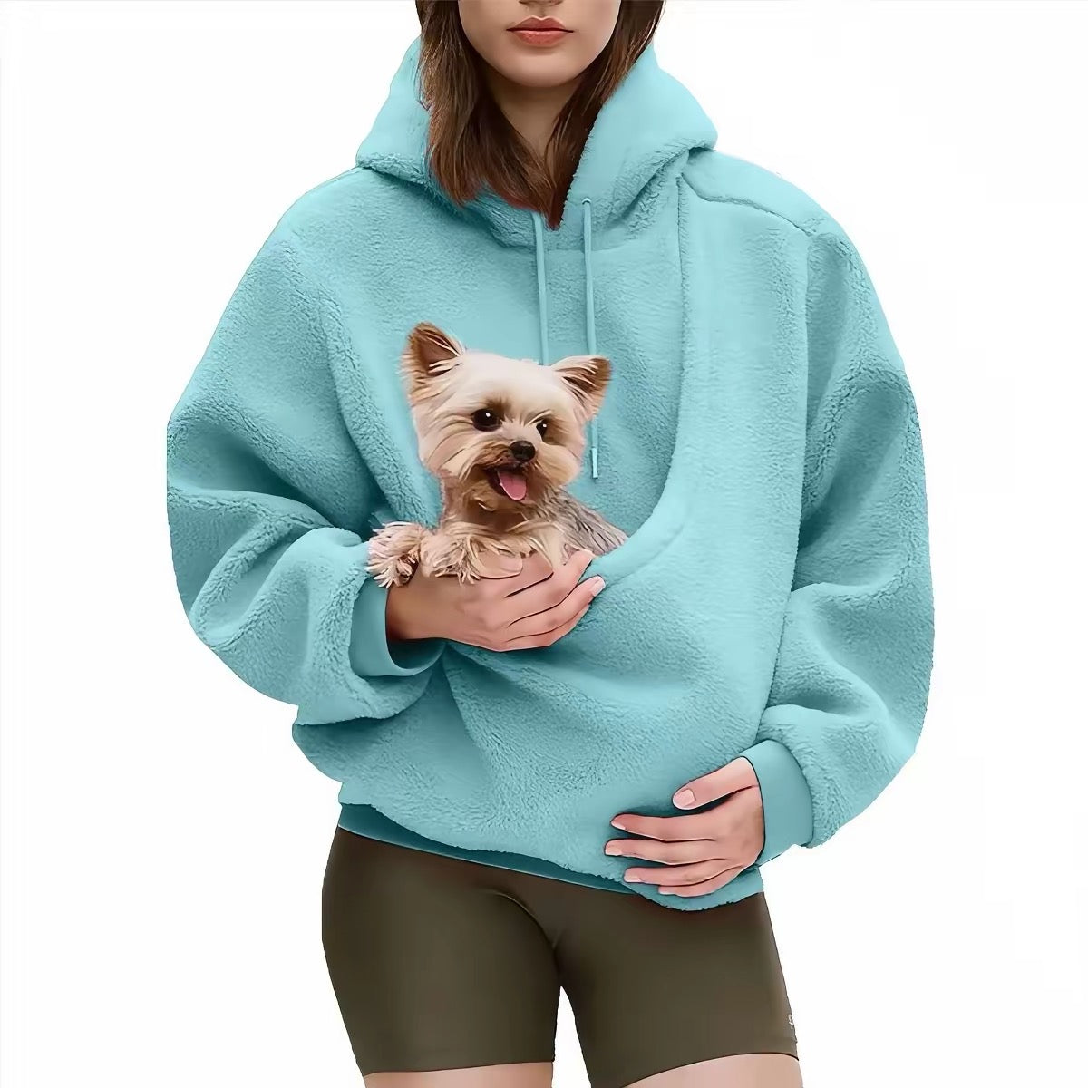 Kangaroo Pocket Hoodie Sweatshirt – Large Pouch Pet Carrier