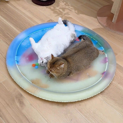 Cute Cat Water Bed – Self-Heating Cooling Waterbed Mat for Cats & Kittens