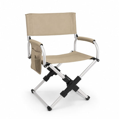 Cutier Premium Portable Folding Chair – Flat-Fold Aluminum Director Chair with Carry Bag