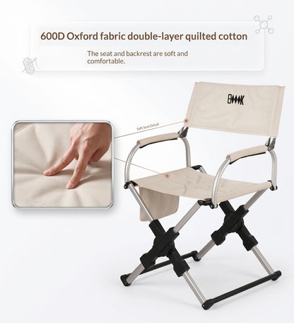 Cutier Premium Portable Folding Chair – Flat-Fold Aluminum Director Chair with Carry Bag