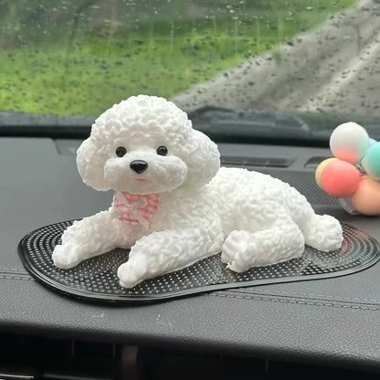 Car interior cute stress free maltese puppy toy