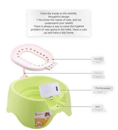 Luxury Automatic Flushing Cat Toilet